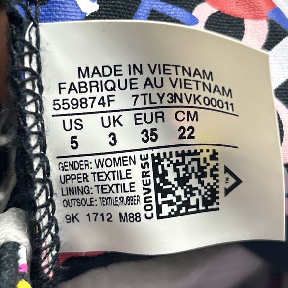 Converse All Star Chuck Taylor Madison OX Women's Size 5 Black/White Graffiti - Picture 10 of 11